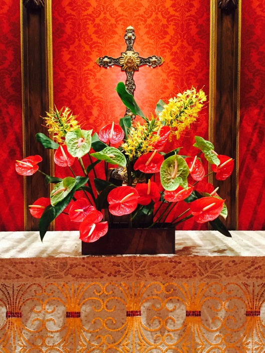 Altar at First United Methodist Church, Santa Barbara, CA Adorned by Julie Hayward